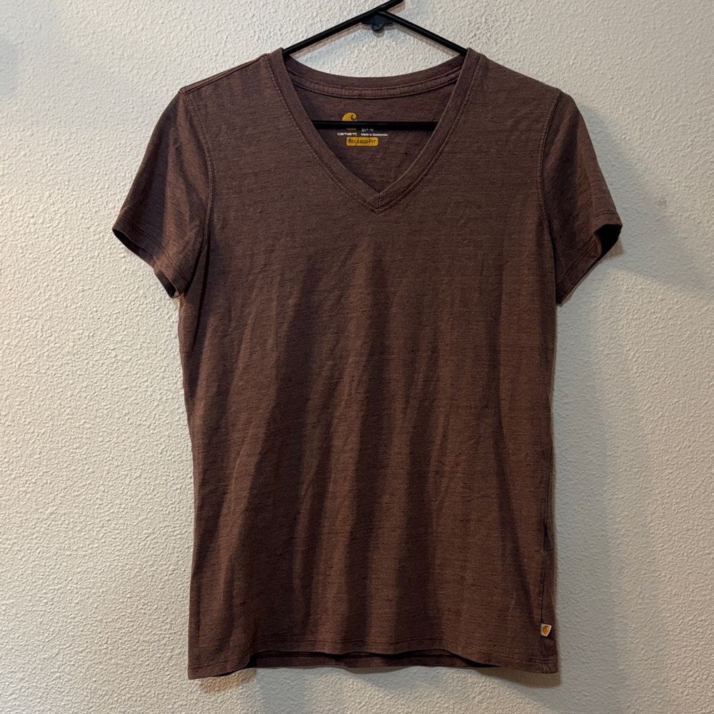 Carhartt Brown Short Sleeve V-Neck Tee